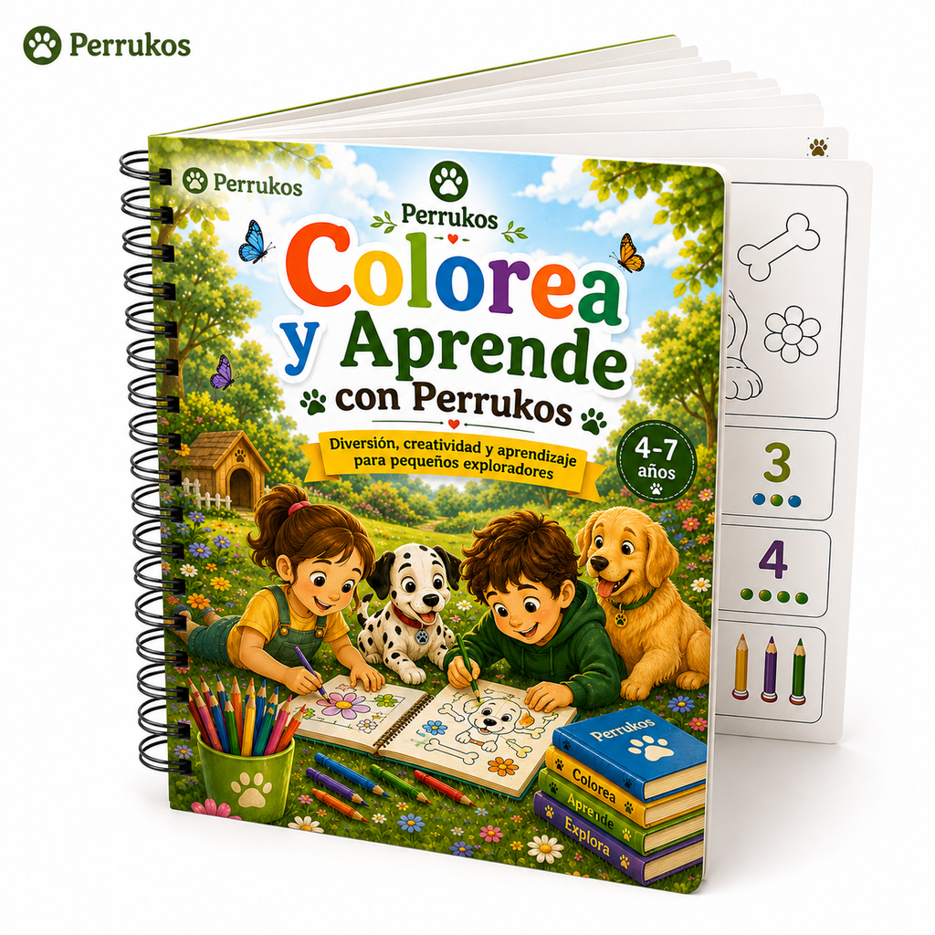 Colorea y Aprende con Perrukos - Digital