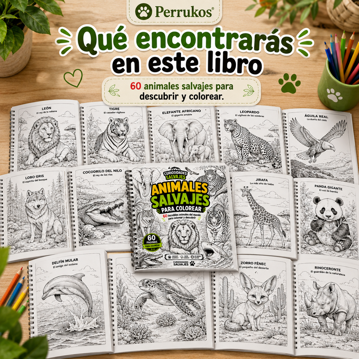 Animales Salvajes para Colorear