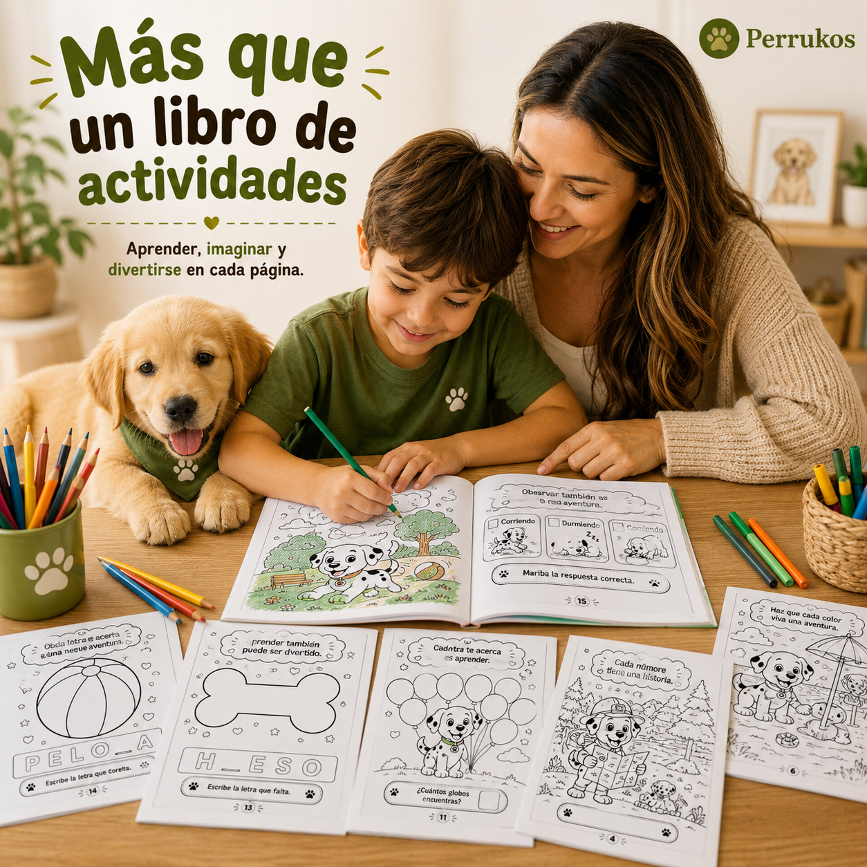Colorea y Aprende con Perrukos - Digital