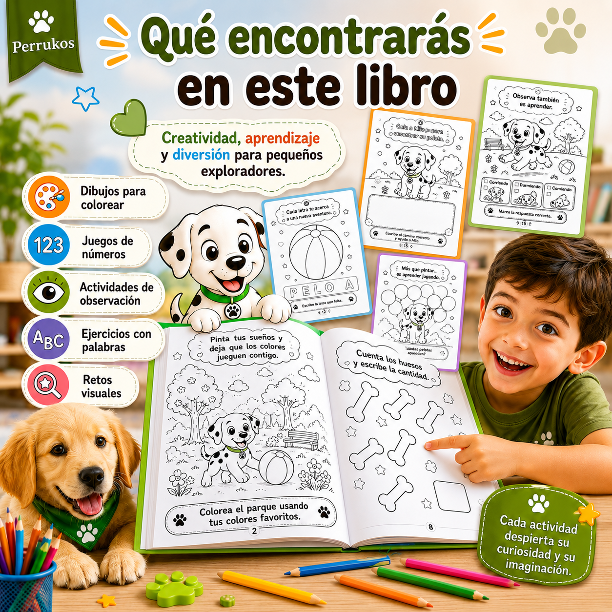 Colorea y Aprende con Perrukos