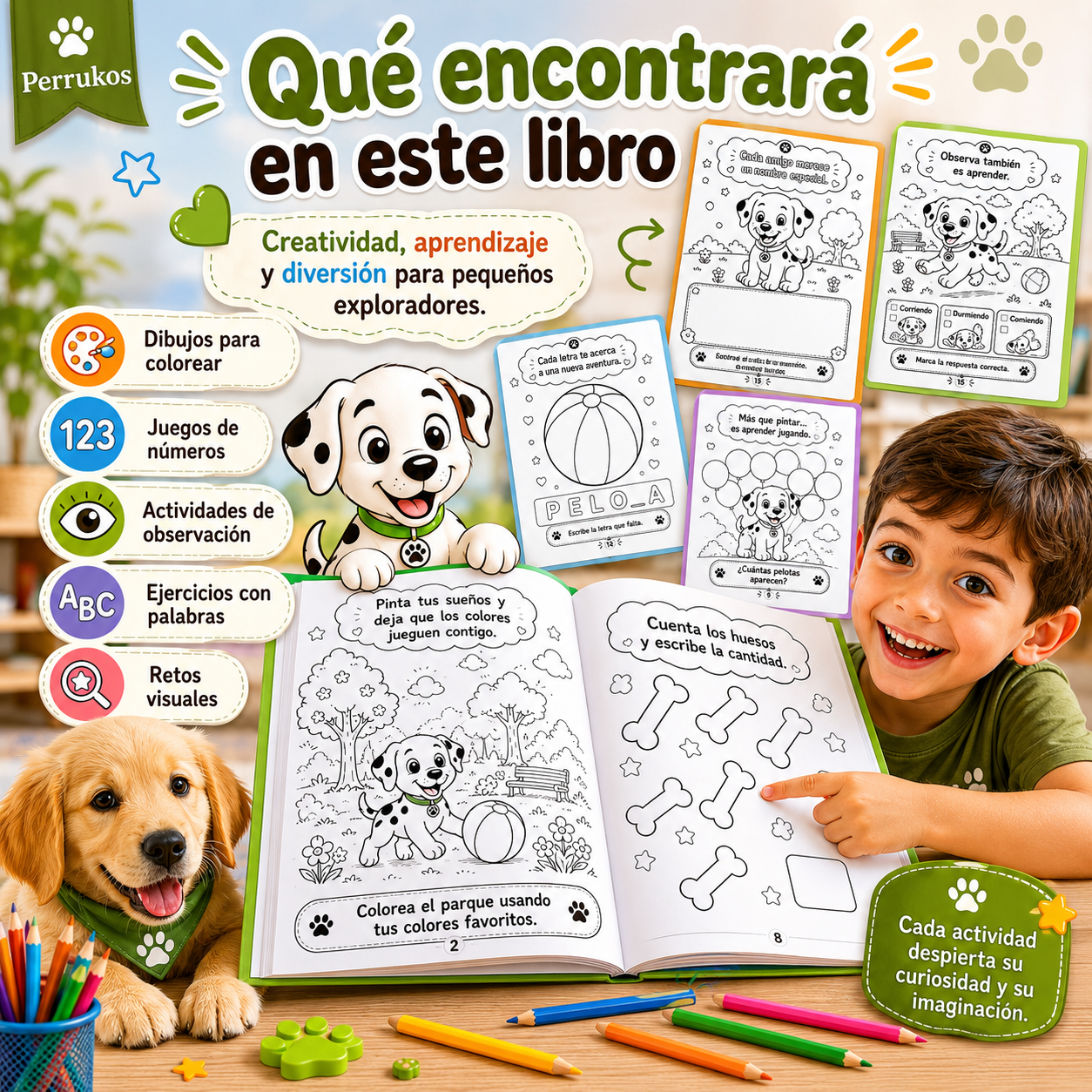 Colorea y Aprende con Perrukos - Digital